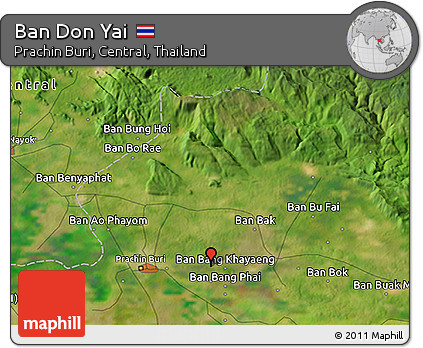 Satellite 3D Map of Ban Don Yai