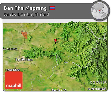 Satellite 3D Map of Ban Tha Maprang