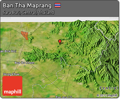 Satellite 3D Map of Ban Tha Maprang