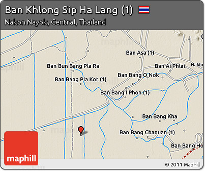 Shaded Relief 3D Map of Ban Khlong Sip Ha Lang (1)