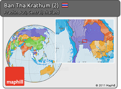 Political Location Map of Ban Tha Krathum (2)