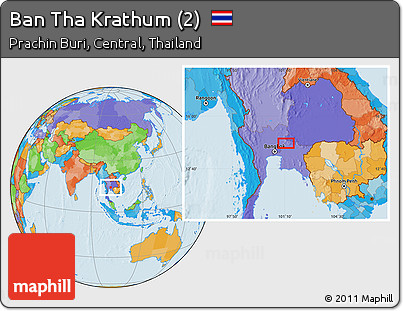 Political Location Map of Ban Tha Krathum (2)