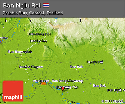 Physical Map of Ban Ngiu Rai