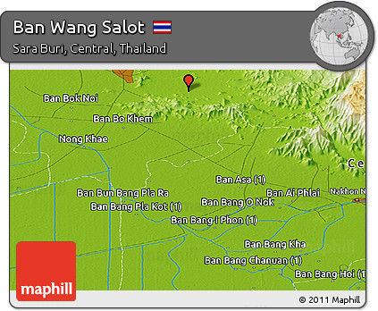 Physical Panoramic Map of Ban Wang Salot