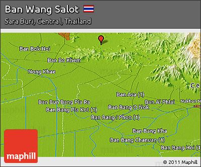 Physical Panoramic Map of Ban Wang Salot