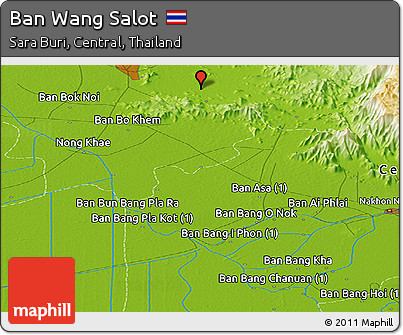 Physical Panoramic Map of Ban Wang Salot