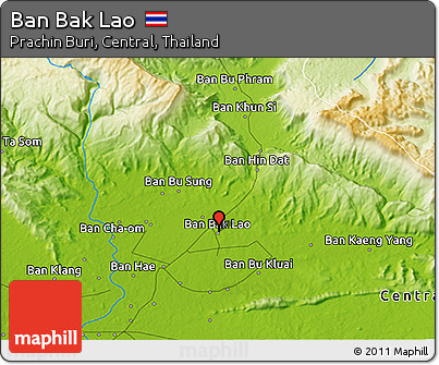 Physical 3D Map of Ban Bak Lao