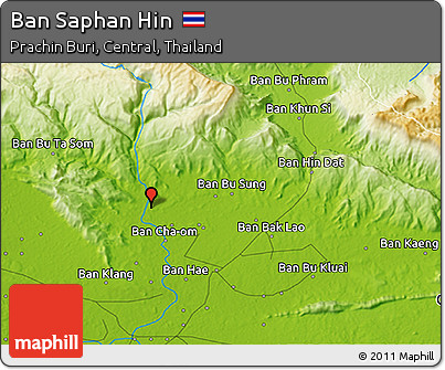 Physical 3D Map of Ban Saphan Hin