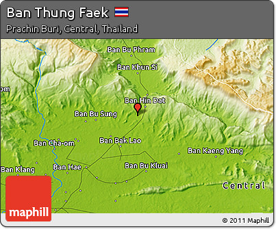 Physical 3D Map of Ban Thung Faek