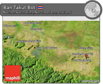 Satellite 3D Map of Ban Takut Bot