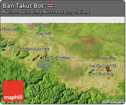 Satellite 3D Map of Ban Takut Bot