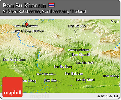 Physical Panoramic Map of Ban Bu Khanun