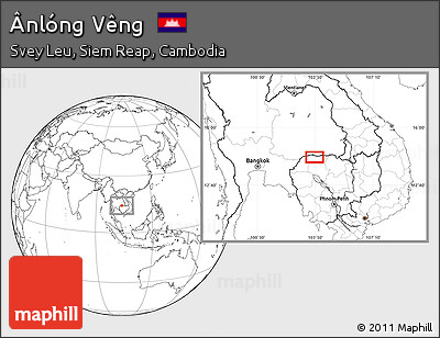 Blank Location Map of Ânlóng Vêng