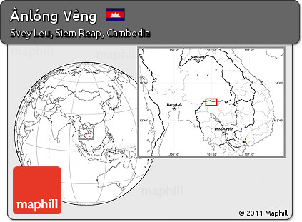 Blank Location Map of Ânlóng Vêng