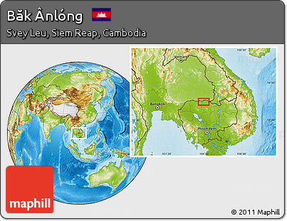 Physical Location Map of Băk Ânlóng