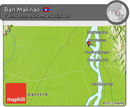 Physical 3D Map of Ban Maknao