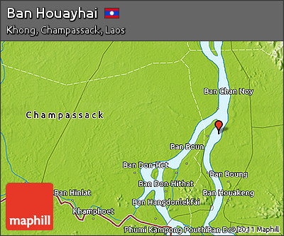 Physical 3D Map of Ban Houayhai