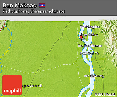 Physical 3D Map of Ban Maknao