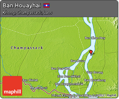 Physical 3D Map of Ban Houayhai