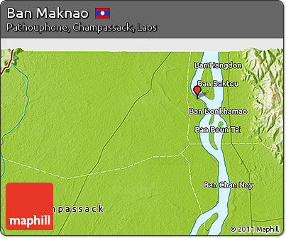 Physical 3D Map of Ban Maknao