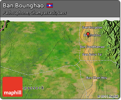 Satellite 3D Map of Ban Bounghao