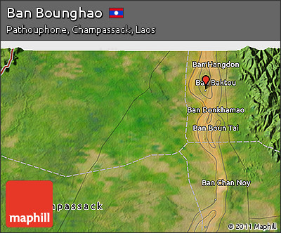 Satellite 3D Map of Ban Bounghao