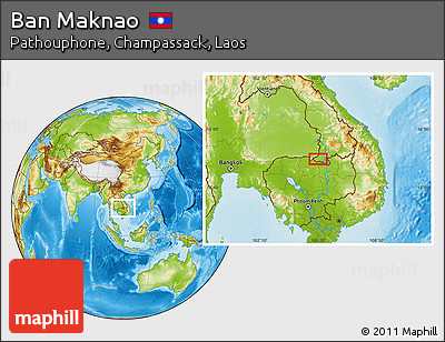 Physical Location Map of Ban Maknao