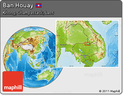 Physical Location Map of Ban Houay