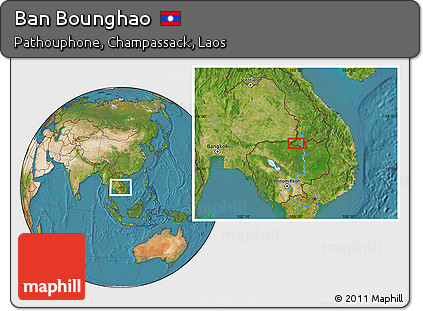 Satellite Location Map of Ban Bounghao