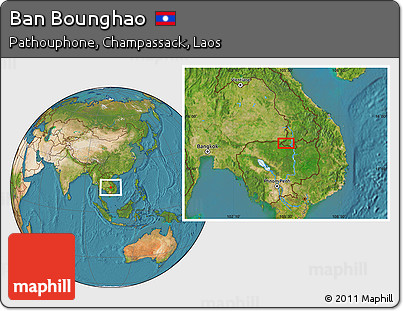 Satellite Location Map of Ban Bounghao
