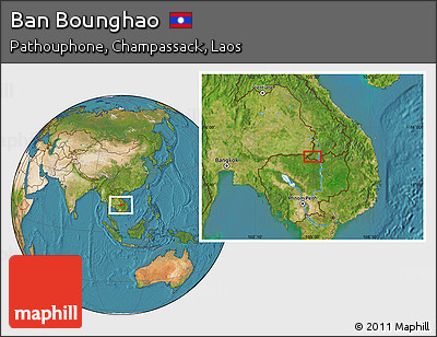 Satellite Location Map of Ban Bounghao