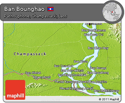 Physical Panoramic Map of Ban Bounghao