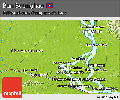 Physical Panoramic Map of Ban Bounghao
