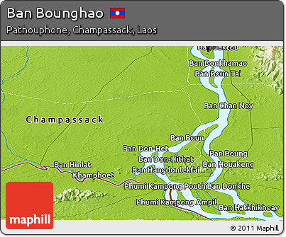 Physical Panoramic Map of Ban Bounghao