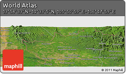 Satellite Panoramic Map of the Area around 14° 15' 49" N, 106° 19' 29" E