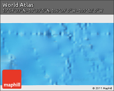 Physical 3D Map of the Area around 14° 15' 49" N, 106° 10' 30" W