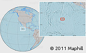 Gray Location Map of the area around 14° 15' 49" N, 107° 1' 30" W, hill shading