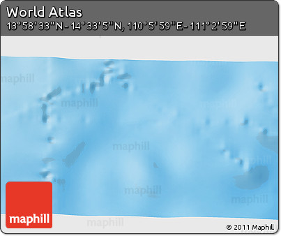 Physical 3D Map of the Area around 14° 15' 49" N, 110° 34' 29" E
