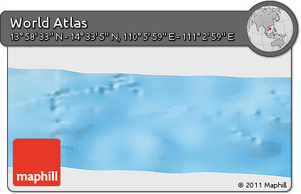 Physical Panoramic Map of the Area around 14° 15' 49" N, 110° 34' 29" E
