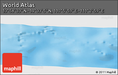Physical Panoramic Map of the Area around 14° 15' 49" N, 110° 34' 29" E