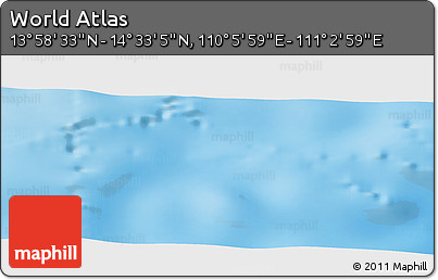 Physical Panoramic Map of the Area around 14° 15' 49" N, 110° 34' 29" E