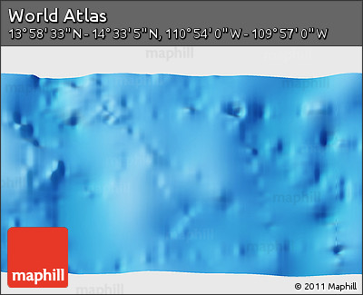 Physical 3D Map of the Area around 14° 15' 49" N, 110° 25' 30" W