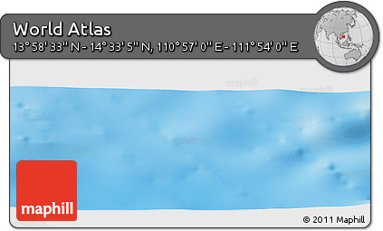 Physical Panoramic Map of the Area around 14° 15' 49" N, 111° 25' 30" E