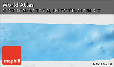 Physical Panoramic Map of the Area around 14° 15' 49" N, 111° 25' 30" E