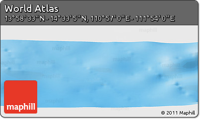 Physical Panoramic Map of the Area around 14° 15' 49" N, 111° 25' 30" E