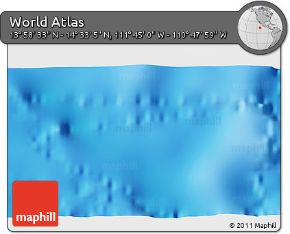 Physical 3D Map of the Area around 14° 15' 49" N, 111° 16' 30" W