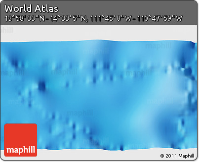 Physical 3D Map of the Area around 14° 15' 49" N, 111° 16' 30" W