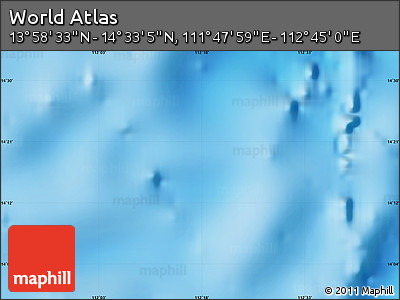 Physical Map of the Area around 14° 15' 49" N, 112° 16' 30" E