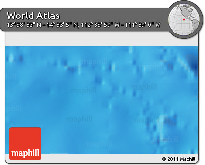 Physical 3D Map of the Area around 14° 15' 49" N, 112° 7' 30" W