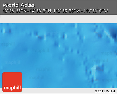 Physical 3D Map of the Area around 14° 15' 49" N, 112° 7' 30" W